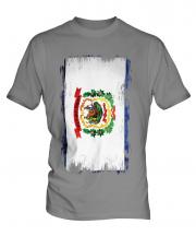 West Virginia State Grunge Flag Mens T-Shirt