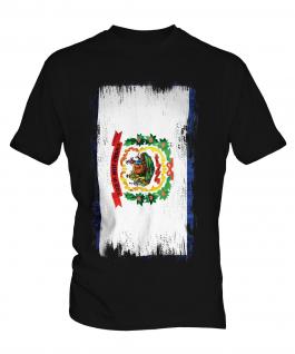 West Virginia State Grunge Flag Mens T-Shirt