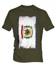 West Virginia State Grunge Flag Mens T-Shirt