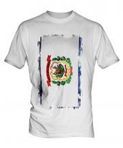 West Virginia State Grunge Flag Mens T-Shirt