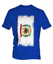 West Virginia State Grunge Flag Mens T-Shirt