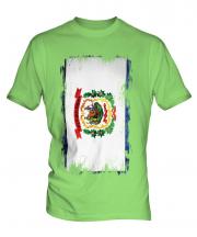 West Virginia State Grunge Flag Mens T-Shirt