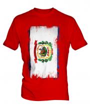 West Virginia State Grunge Flag Mens T-Shirt
