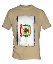 West Virginia State Grunge Flag Mens T-Shirt
