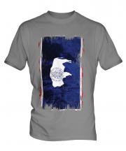 Wyoming State Grunge Flag Mens T-Shirt