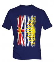 British Columbia Grunge Flag Mens T-Shirt