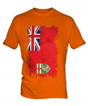 Manitoba Grunge Flag Mens T-Shirt
