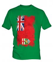 Manitoba Grunge Flag Mens T-Shirt