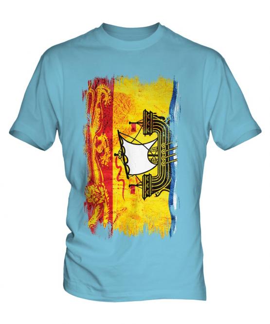 New Brunswick Grunge Flag Mens T-Shirt