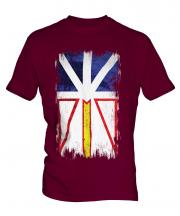 Newfoundland And Labrador Grunge Flag Mens T-Shirt