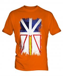 Newfoundland And Labrador Grunge Flag Mens T-Shirt