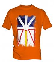 Newfoundland And Labrador Grunge Flag Mens T-Shirt