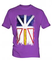 Newfoundland And Labrador Grunge Flag Mens T-Shirt