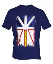 Newfoundland And Labrador Grunge Flag Mens T-Shirt
