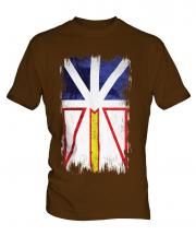 Newfoundland And Labrador Grunge Flag Mens T-Shirt
