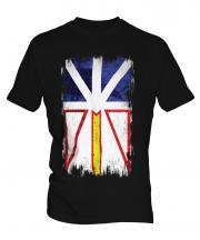 Newfoundland And Labrador Grunge Flag Mens T-Shirt