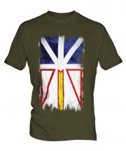 Newfoundland And Labrador Grunge Flag Mens T-Shirt