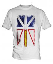 Newfoundland And Labrador Grunge Flag Mens T-Shirt