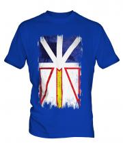 Newfoundland And Labrador Grunge Flag Mens T-Shirt
