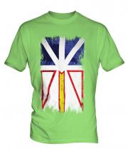 Newfoundland And Labrador Grunge Flag Mens T-Shirt
