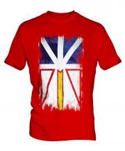 Newfoundland And Labrador Grunge Flag Mens T-Shirt