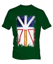 Newfoundland And Labrador Grunge Flag Mens T-Shirt