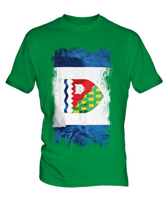 Northwest Territories Grunge Flag Mens T-Shirt