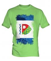 Northwest Territories Grunge Flag Mens T-Shirt