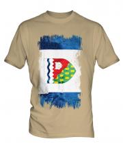 Northwest Territories Grunge Flag Mens T-Shirt
