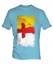 Nunavut Grunge Flag Mens T-Shirt