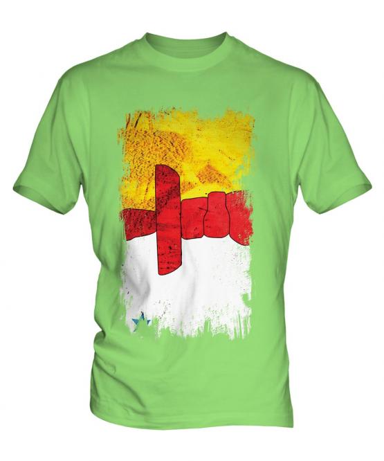 Nunavut Grunge Flag Mens T-Shirt