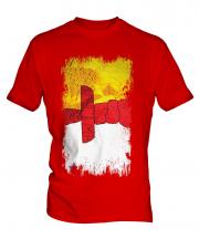 Nunavut Grunge Flag Mens T-Shirt