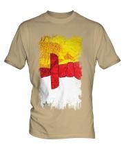 Nunavut Grunge Flag Mens T-Shirt