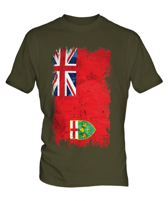 Ontario Grunge Flag Mens T-Shirt
