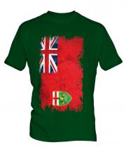 Ontario Grunge Flag Mens T-Shirt