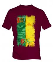 Saskatchewan Grunge Flag Mens T-Shirt