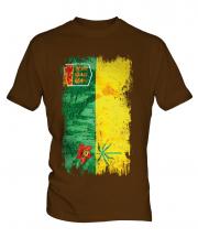 Saskatchewan Grunge Flag Mens T-Shirt