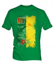 Saskatchewan Grunge Flag Mens T-Shirt