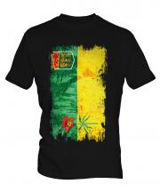 Saskatchewan Grunge Flag Mens T-Shirt
