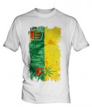 Saskatchewan Grunge Flag Mens T-Shirt