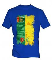 Saskatchewan Grunge Flag Mens T-Shirt