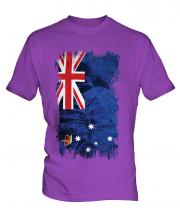 Victoria Grunge Flag Mens T-Shirt