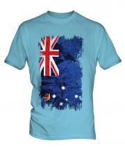 Victoria Grunge Flag Mens T-Shirt