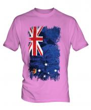 Victoria Grunge Flag Mens T-Shirt
