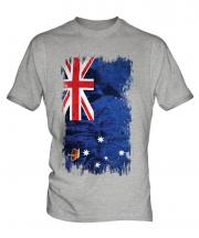 Victoria Grunge Flag Mens T-Shirt
