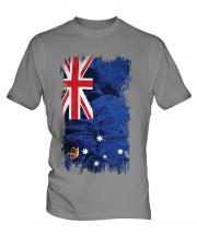 Victoria Grunge Flag Mens T-Shirt