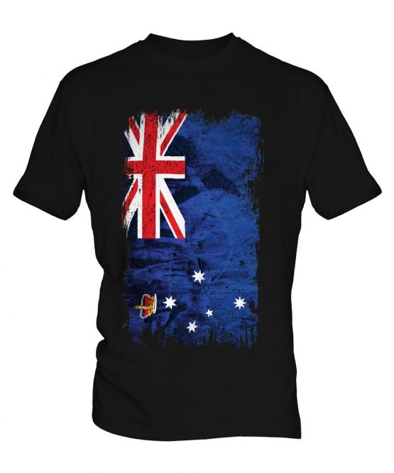 Victoria Grunge Flag Mens T-Shirt