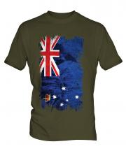 Victoria Grunge Flag Mens T-Shirt