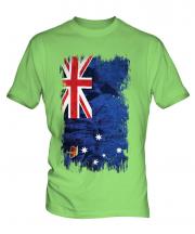 Victoria Grunge Flag Mens T-Shirt