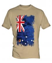 Victoria Grunge Flag Mens T-Shirt